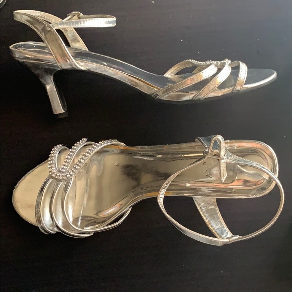 Silver Slipper Heels - image 2